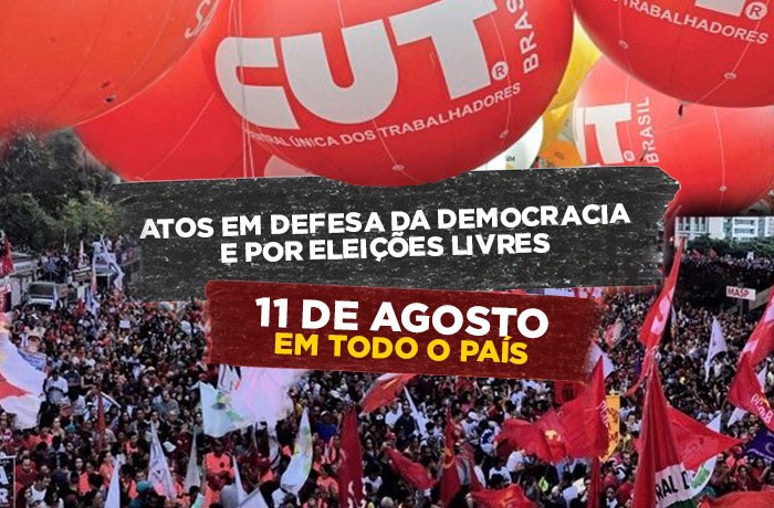 Em 22 capitais e no DF já tem atos pela democracia marcados nesta 5ª (11/9)