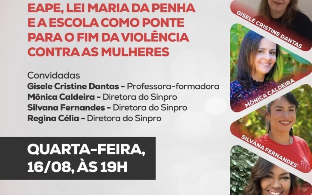 Saiba tudo sobre a Lei Maria da Penha vai à Escola no TV Sinpro desta quarta TV