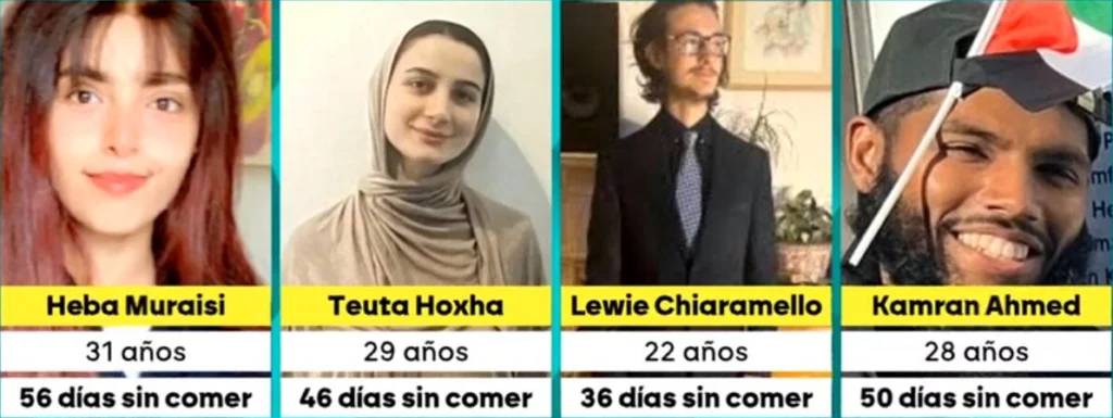 Leia mais sobre o artigo Ativistas no Reino Unido continuam a greve de fome contra o genocídio de Israel em Gaza.