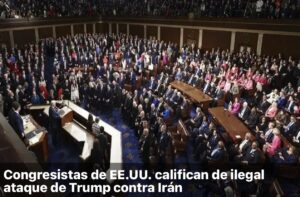 Leia mais sobre o artigo Legisladores dos EUA condenam o ataque de Trump ao Irã como ilegal