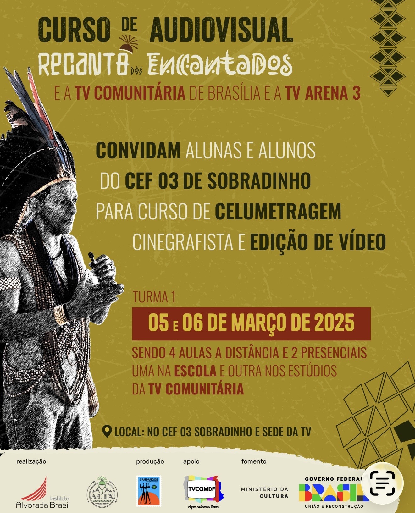 Leia mais sobre o artigo Vem aí oficina da Escola de Mídia Comunitária para alunos do CEF 03 de Sobradinho