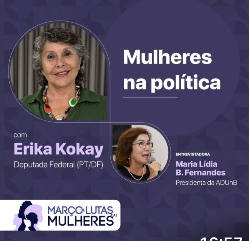 No momento, você está visualizando Érika Kokay defende mais mulheres nos espaços de poder e alerta para os desafios da democracia em 2026