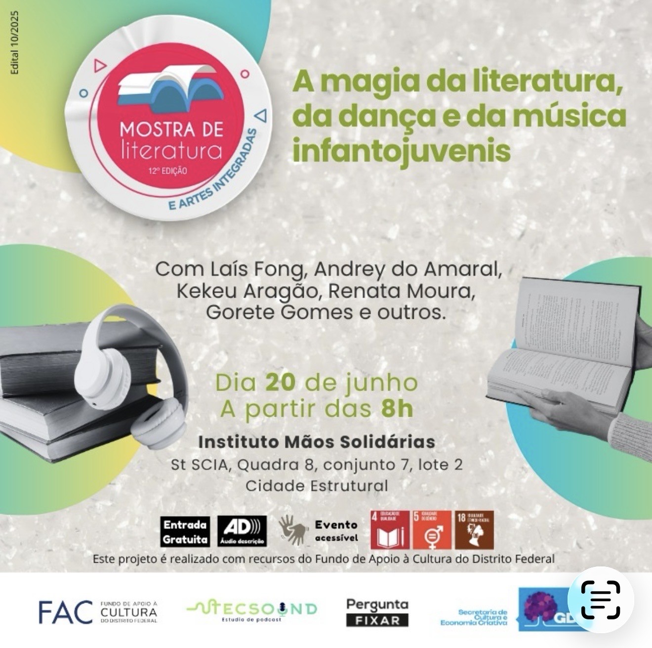 No momento, você está visualizando Mostra de Literatura e Artes Integradas celebra a magia da literatura, da dança e da música infantojuvenis no DF