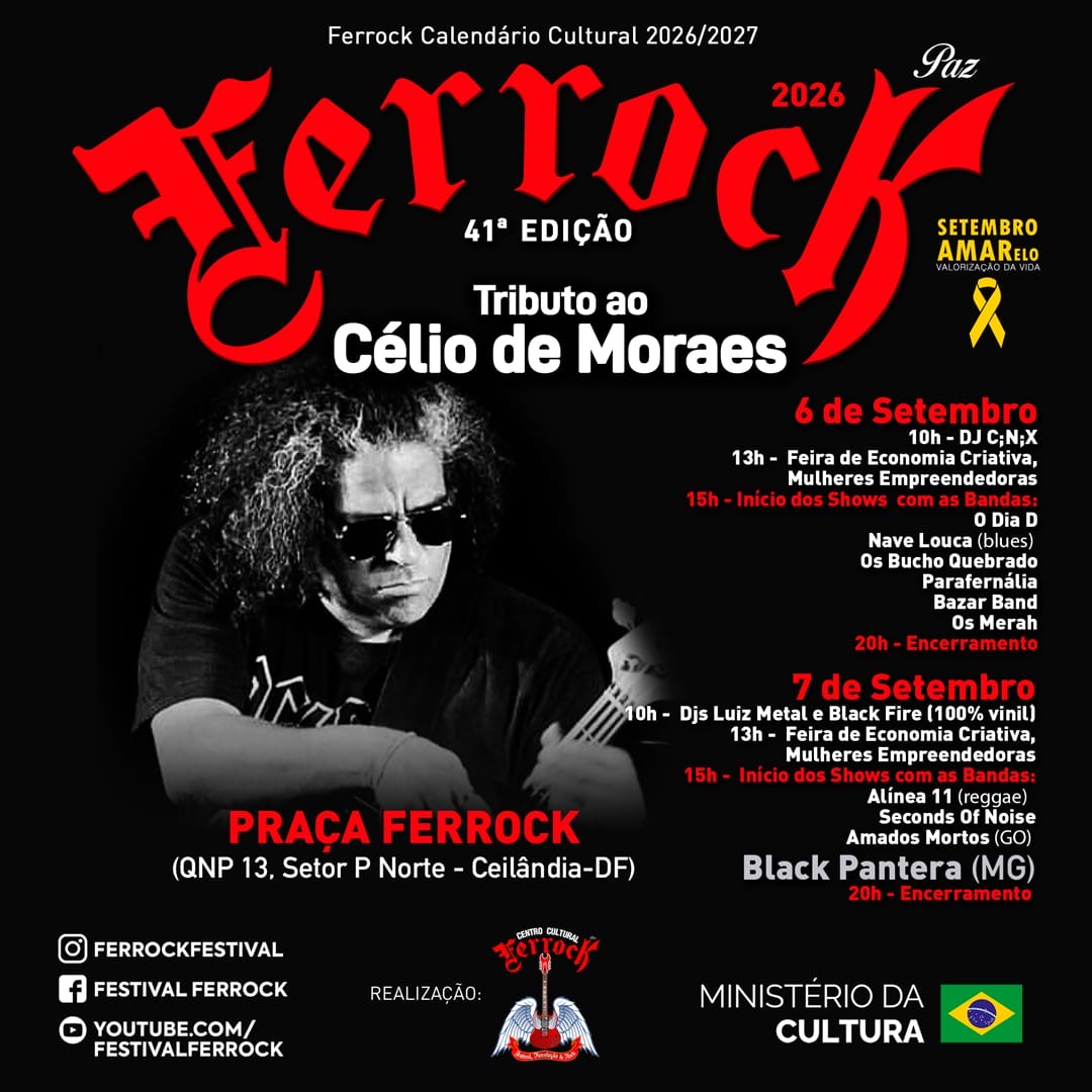 No momento, você está visualizando Ferrock celebra 40 anos com dois dias de shows na Ceilândia